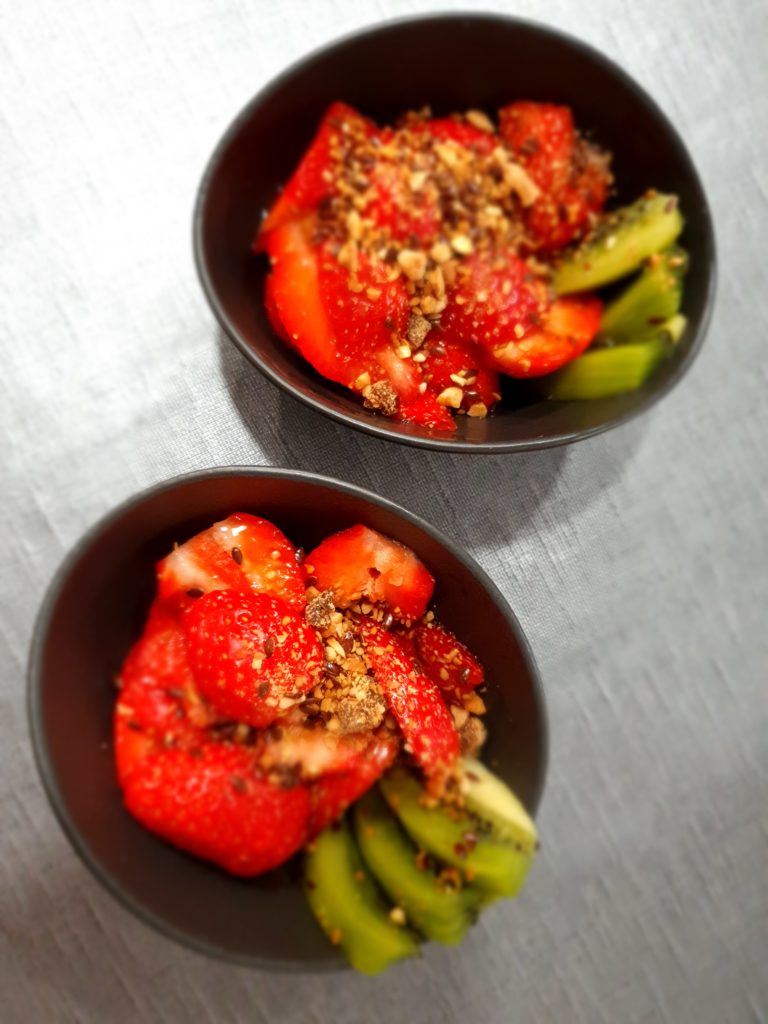 Fraises, kiwi & Dukkah’ lin